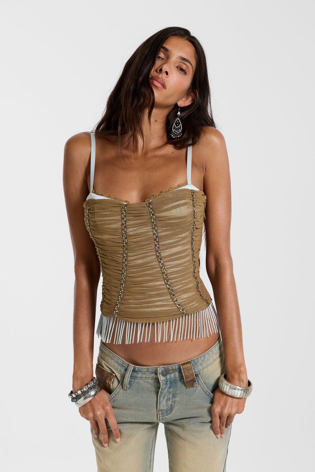 Cherrie Embellished Corset Top