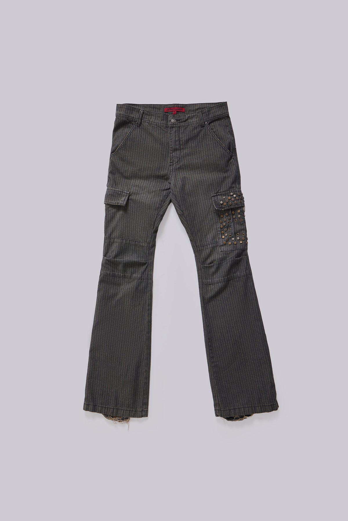 Pantalón cargo Kita bootcut de raya diplomática