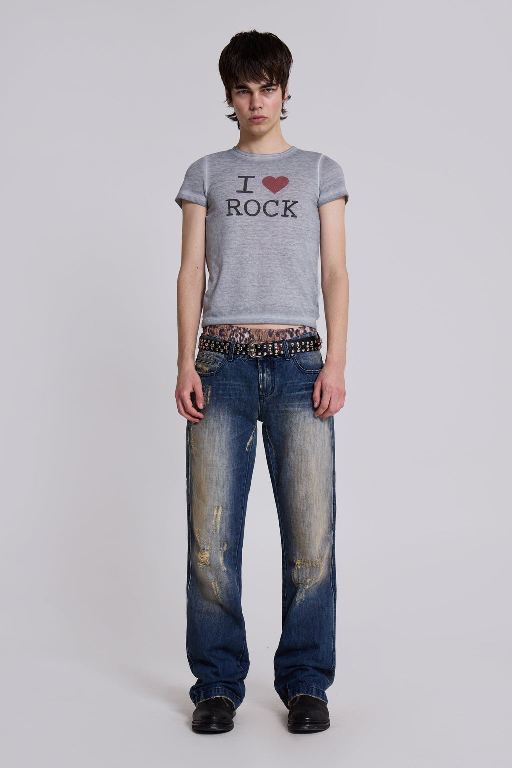 Metal Flared Jeans