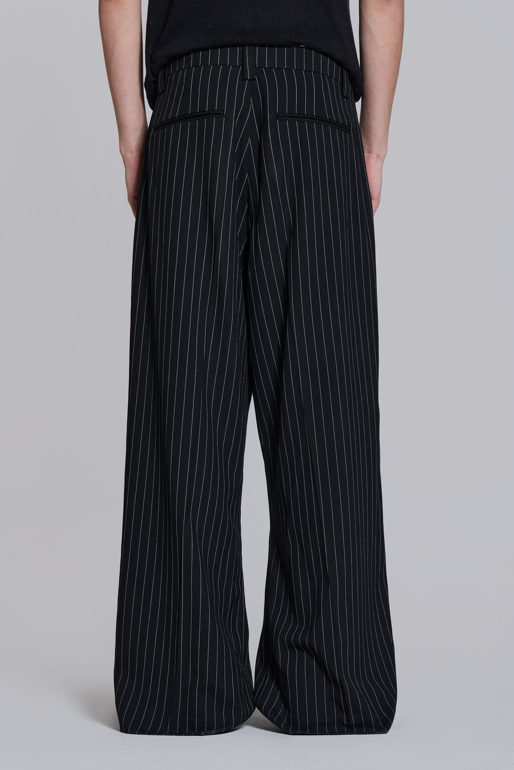 Black Pinstripe Goliath Suit Pants
