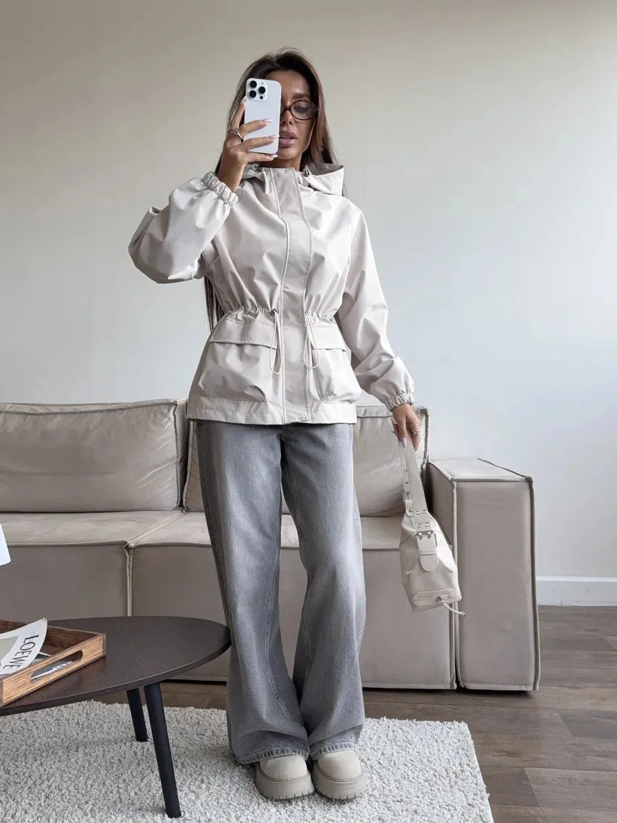 Taira | Chaqueta de algodón con cremallera