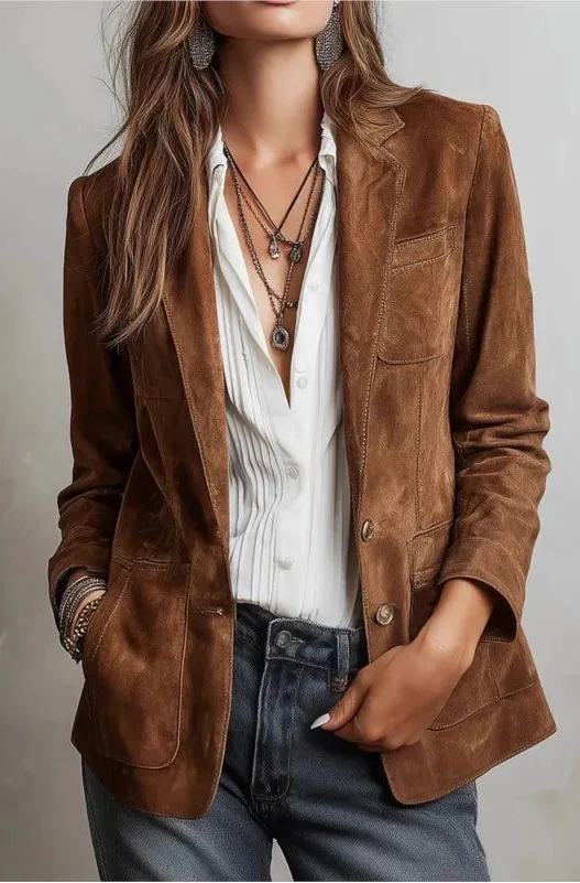 Simona | Chaqueta de ante sintético