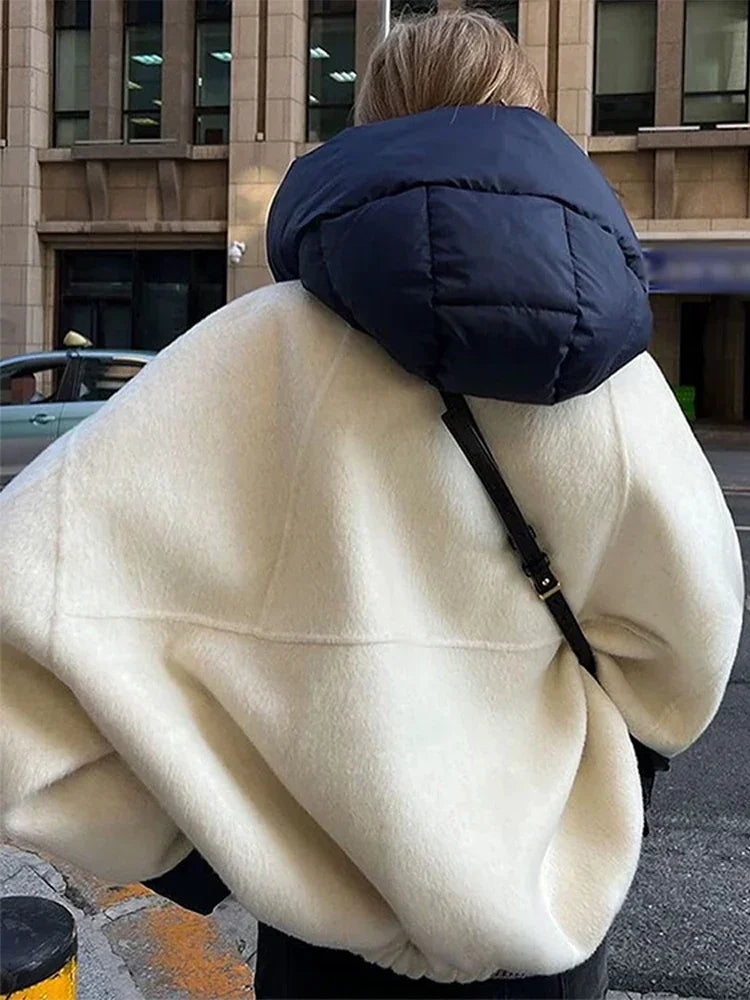 Maretto | Chaqueta de lana y algodón con cremallera