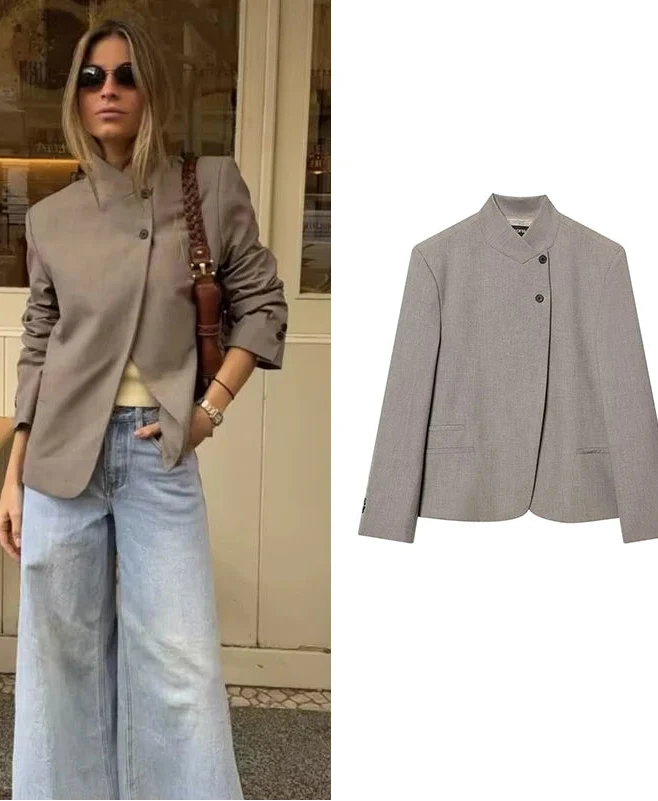Oreiro | Chaqueta de algodón con cuello mao