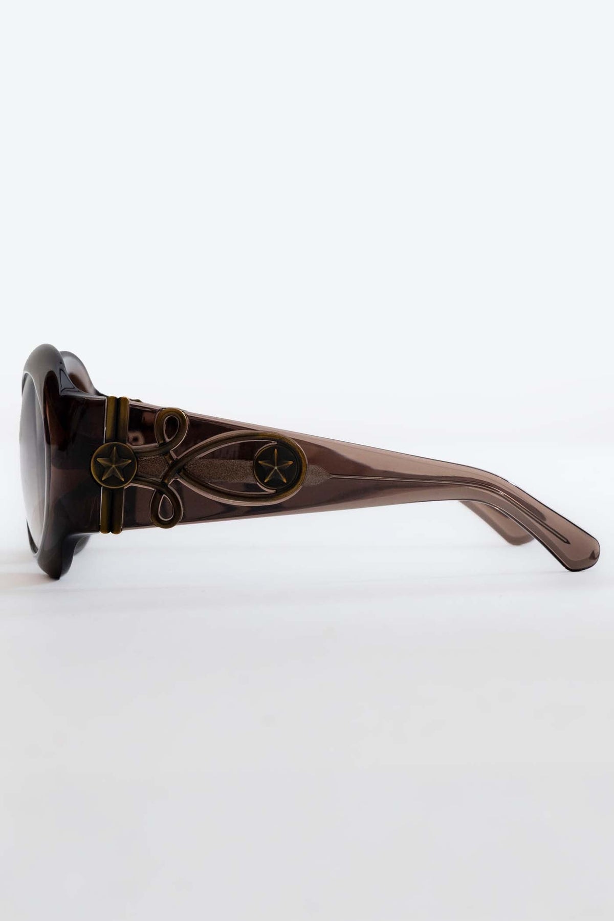 Majorette Oversized Round Sunglasses in Brown