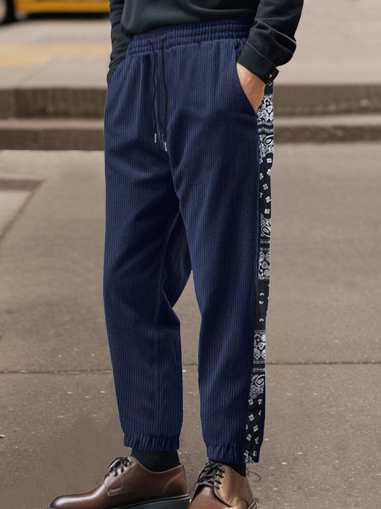 Maverick | Pantalones jogger de patchwork con estampado paisley