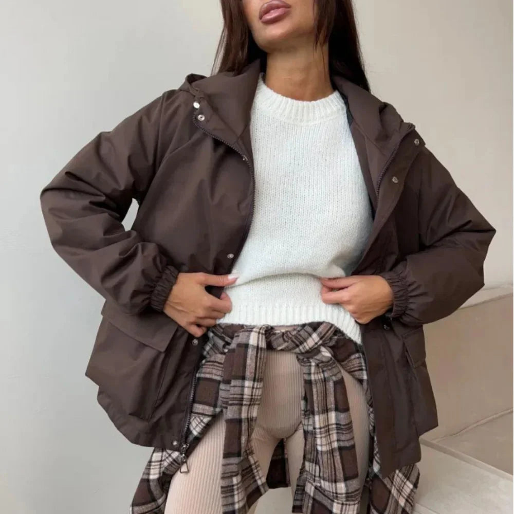 Taira | Chaqueta de algodón con cremallera