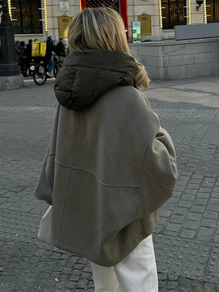 Maretto | Chaqueta de lana y algodón con cremallera