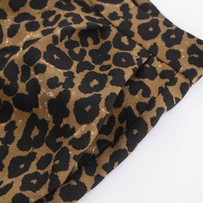 Jeana | Pantalones de leopardo de pierna ancha