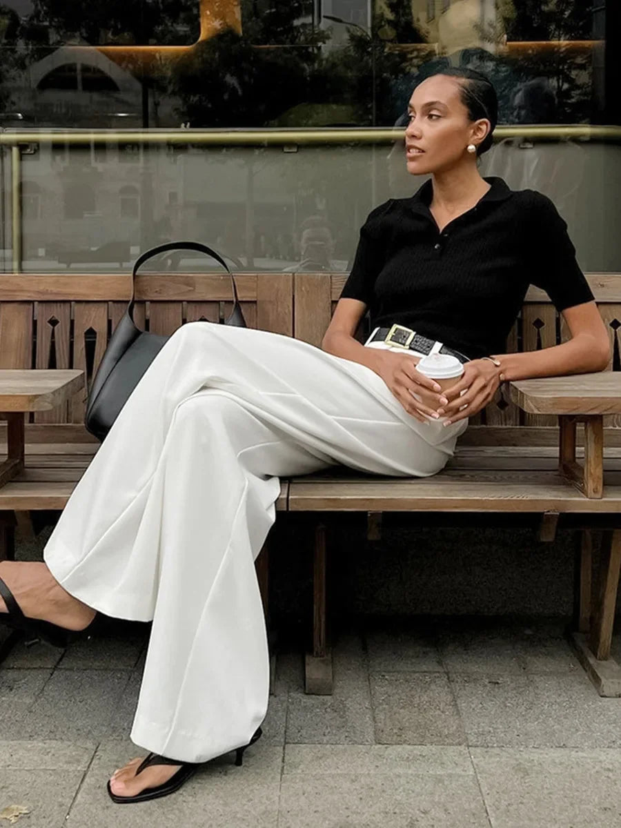 Sonia | Pantalones de pierna ancha y cintura alta