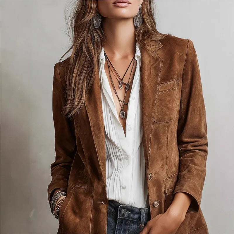 Simona | Chaqueta de ante sintético