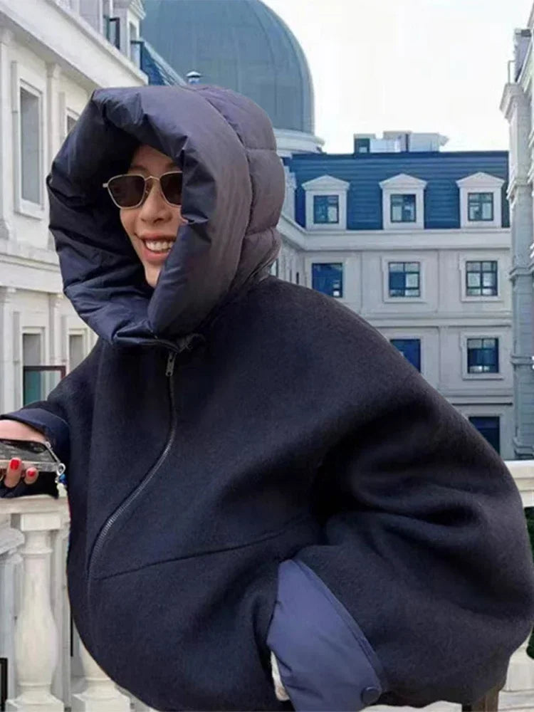 Maretto | Chaqueta de lana y algodón con cremallera