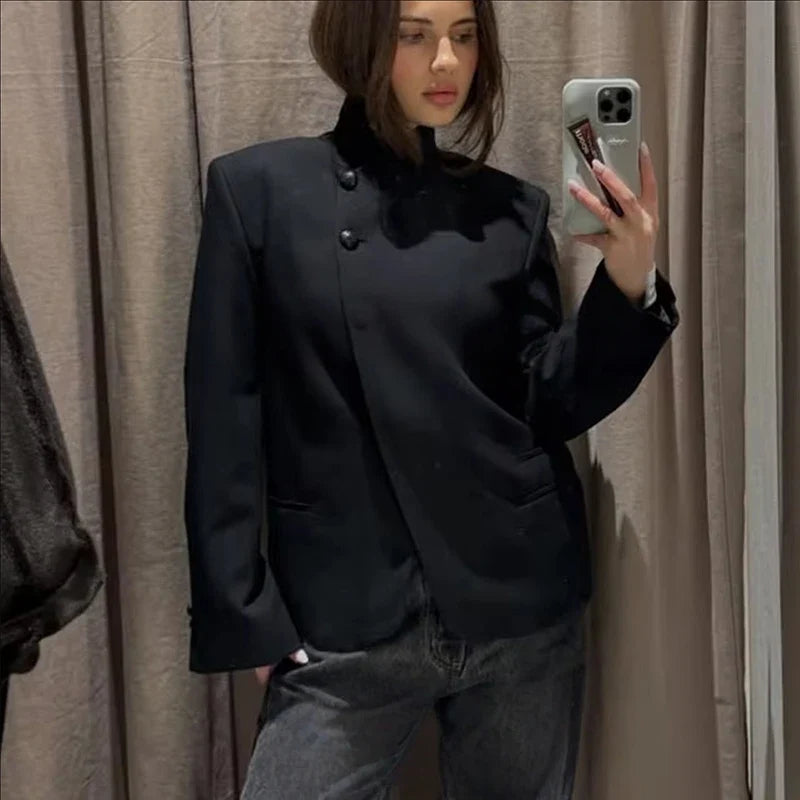 Oreiro | Chaqueta de algodón con cuello mao