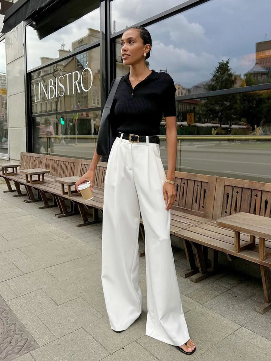 Sonia | Pantalones de pierna ancha y cintura alta