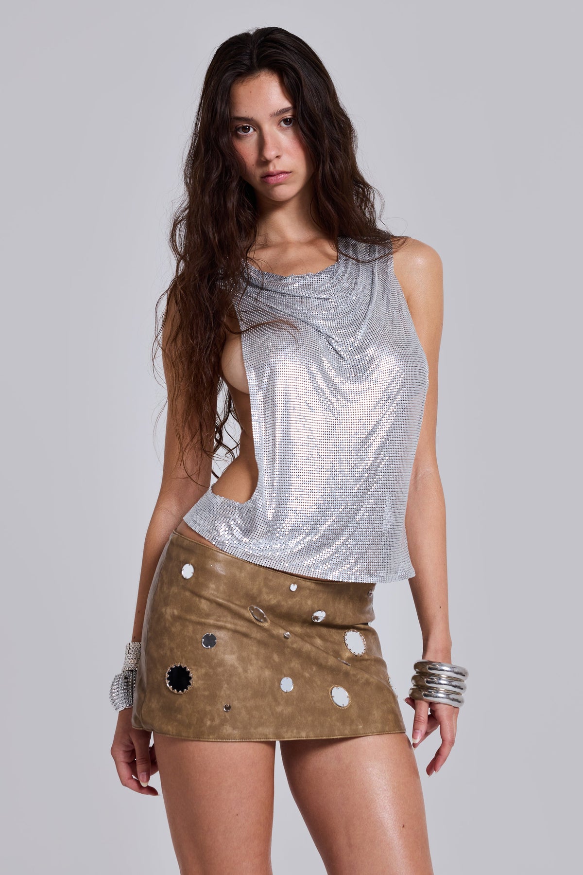 Mirielle PU Leather Mini Skirt