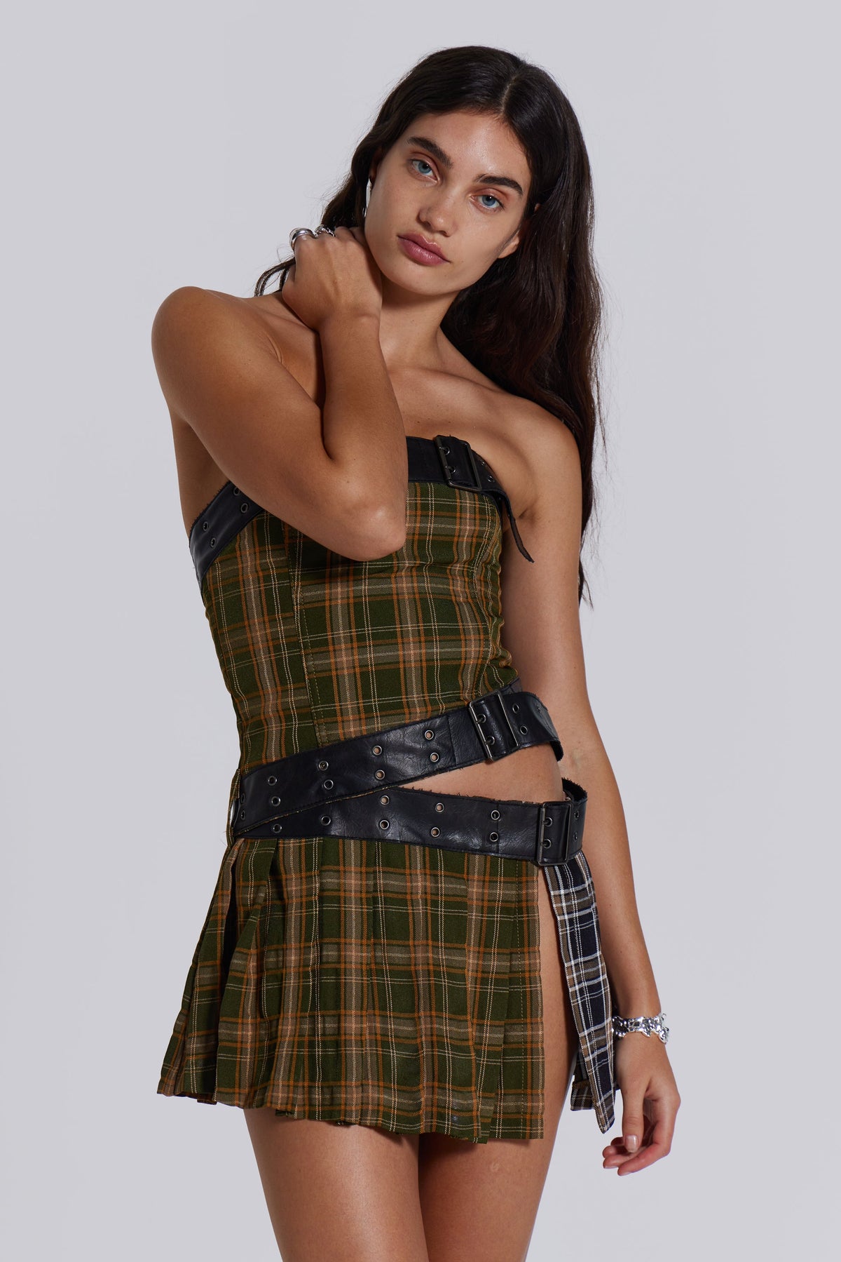 Vestido corto Eden con hebilla
