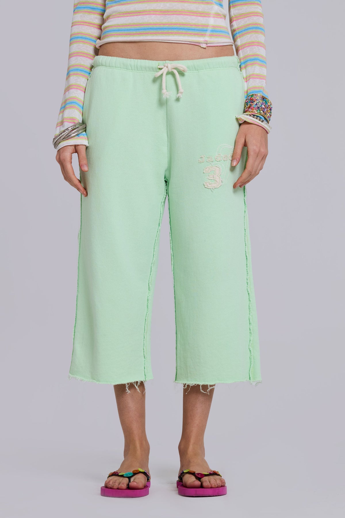Cleo Slouchy Crop Jogger in Mint