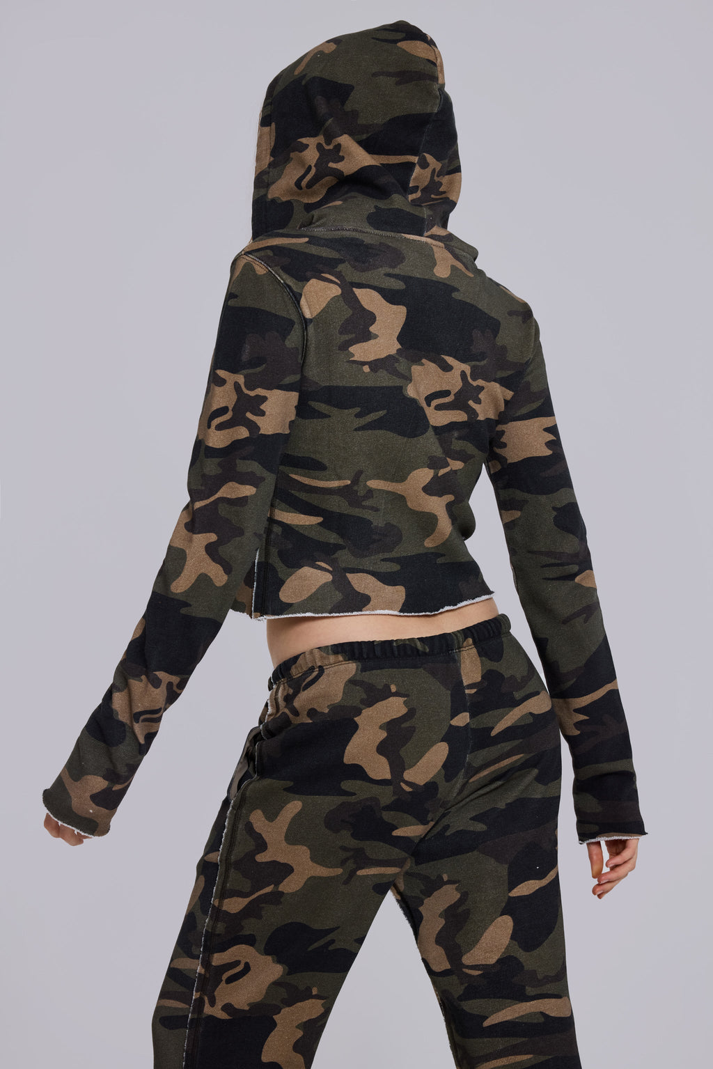Cleo Zip Through Hoodie in Camo
