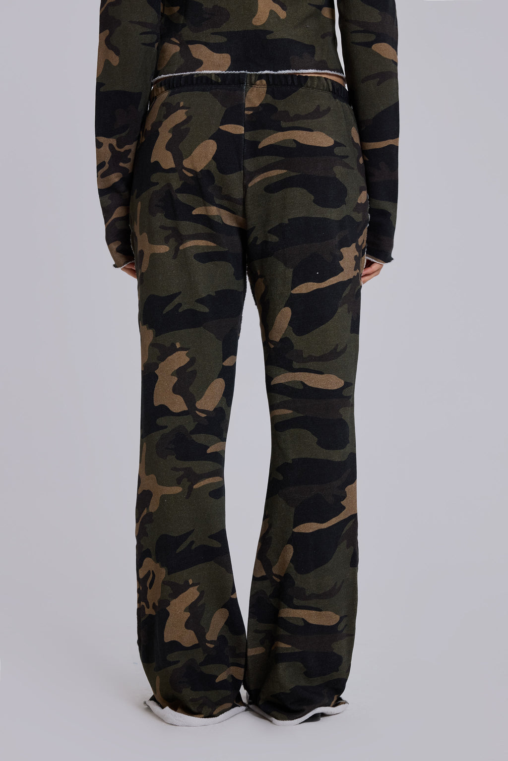 Cleo Slouchy Bootcut Jogger in Camo