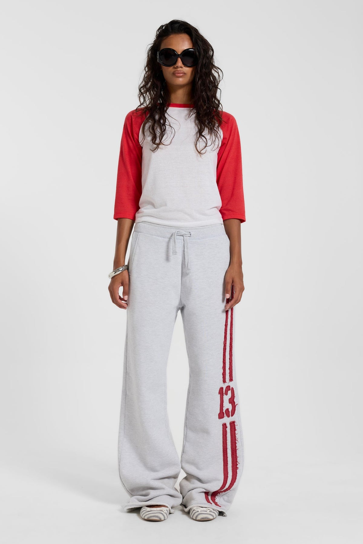 Red Los Angeles Slim Raglan Top