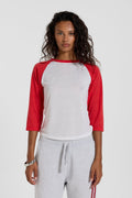 Red Los Angeles Slim Raglan Top