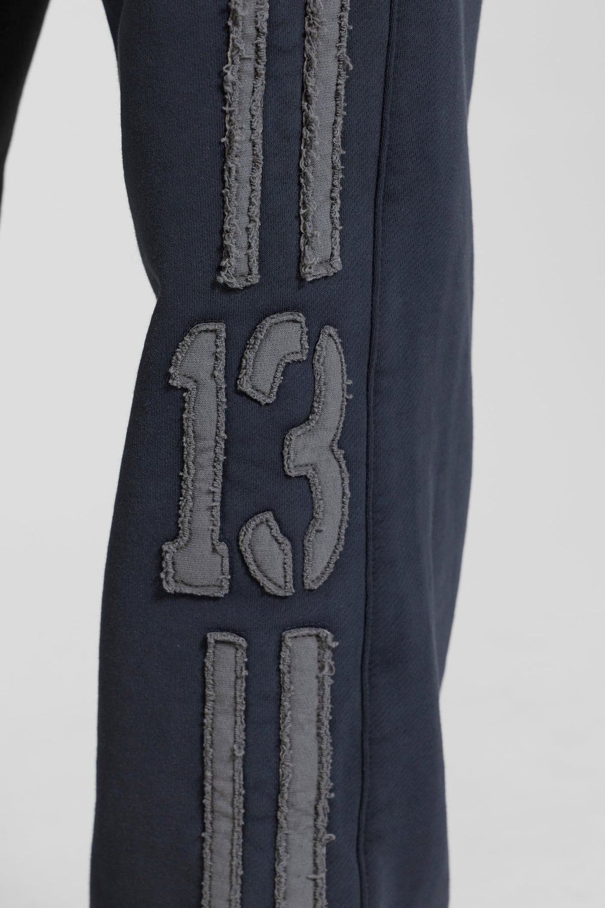 13 Stripe Straight Jogger in Charcoal