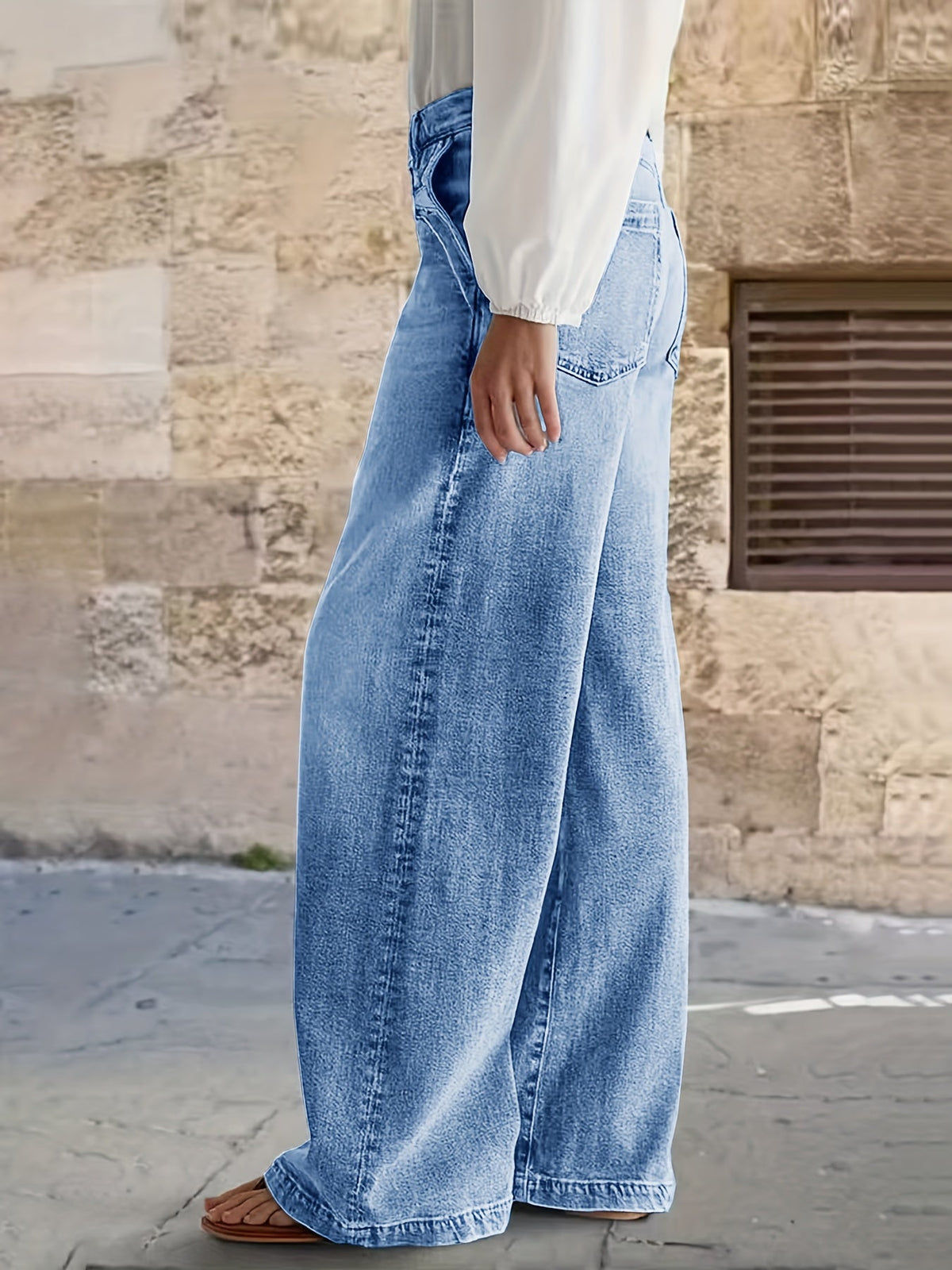 Rina | Vaqueros elásticos de pierna ancha