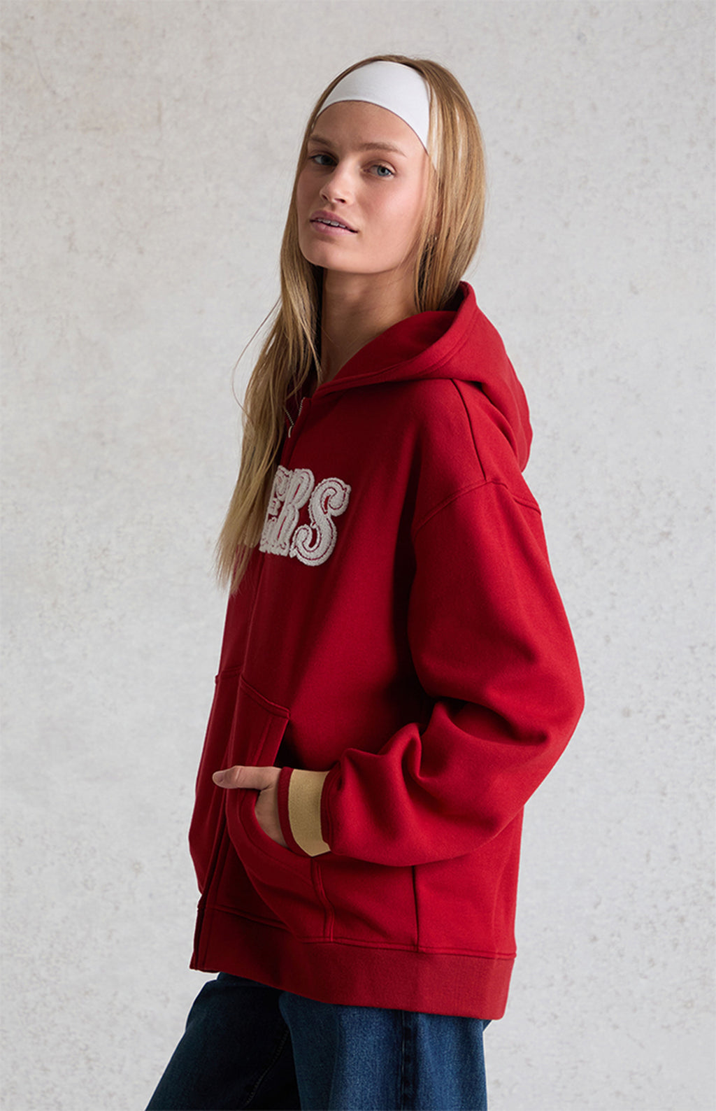Sudadera con cremallera WILD COLLECTIVE x NFL SF 49ers