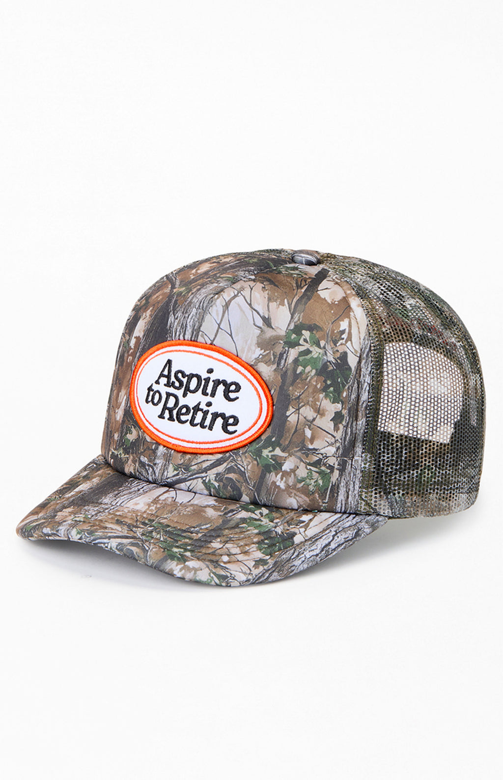Gorra de camionero con estampado de camuflaje del Motel Margarita Heritage