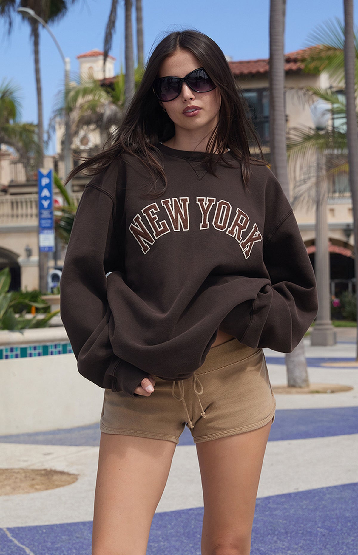 Sudadera de cuello redondo Erica New York de John Galt Brown