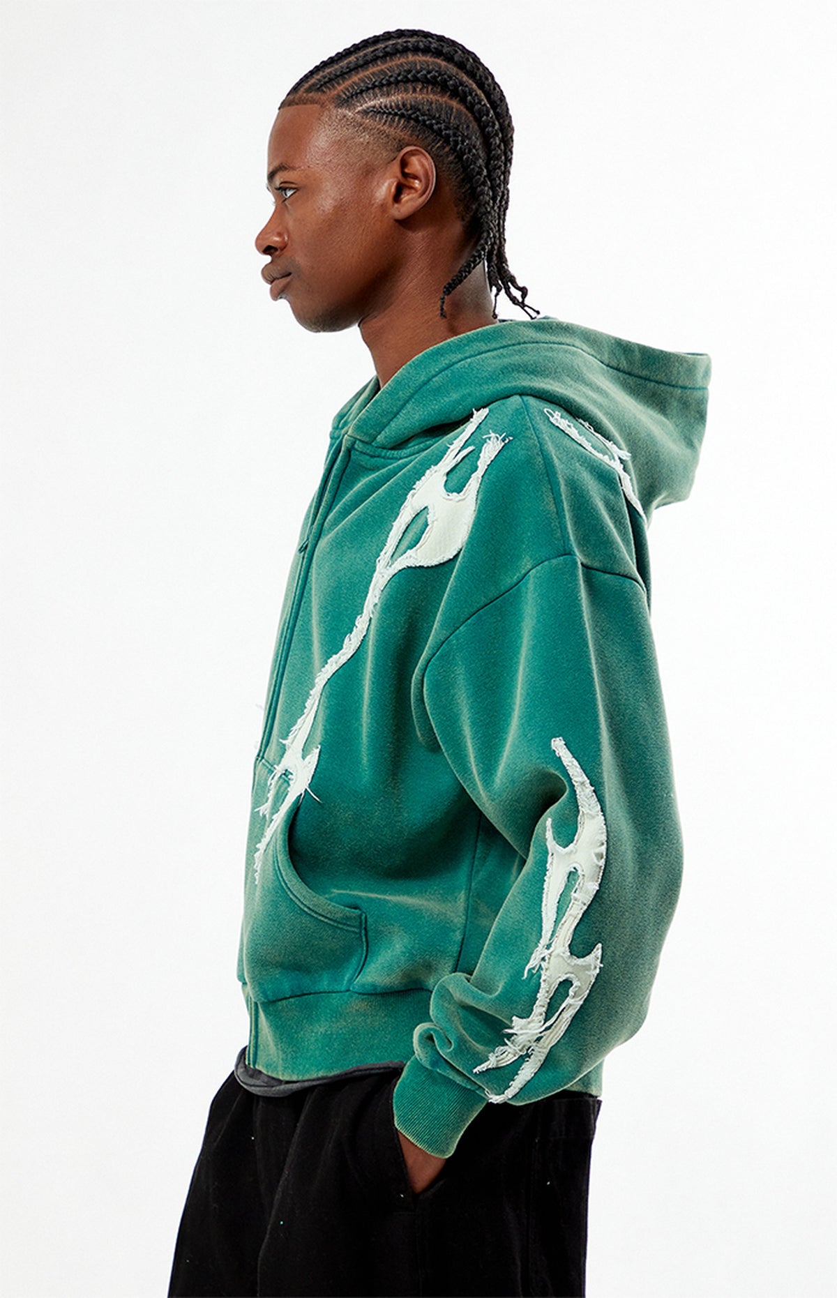 Sudadera corta con cremallera completa