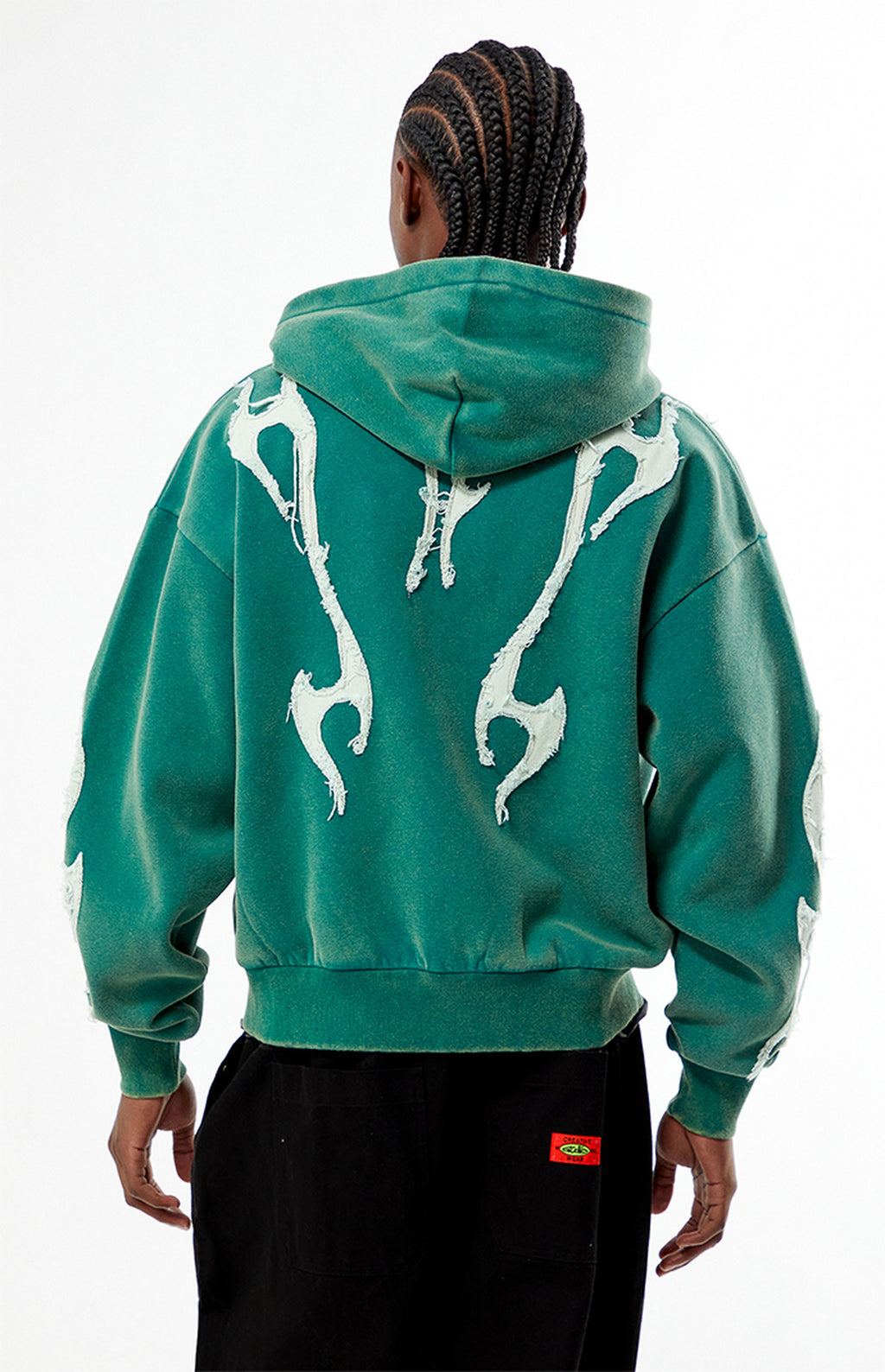 Sudadera corta con cremallera completa