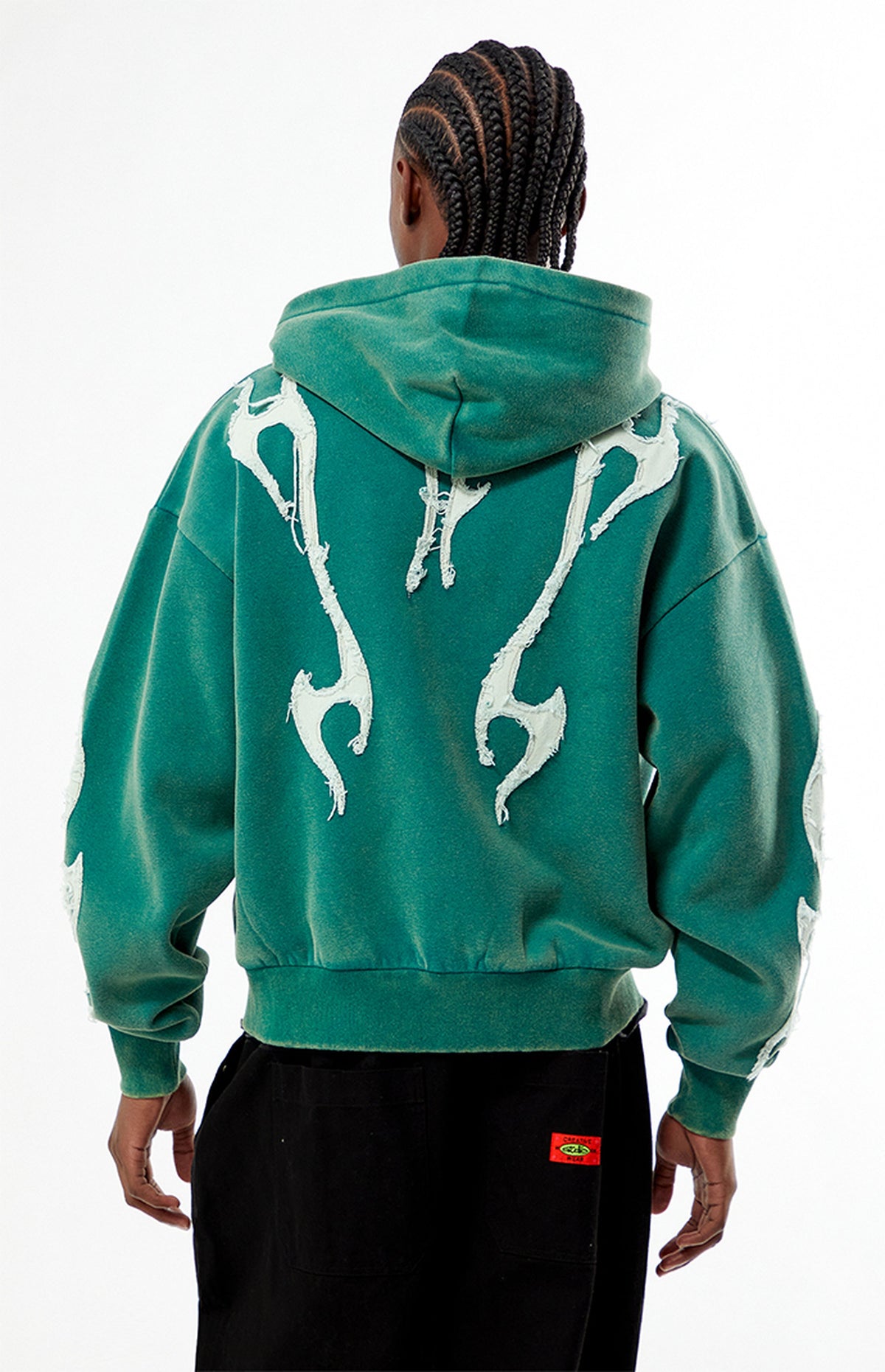 Sudadera corta con cremallera completa