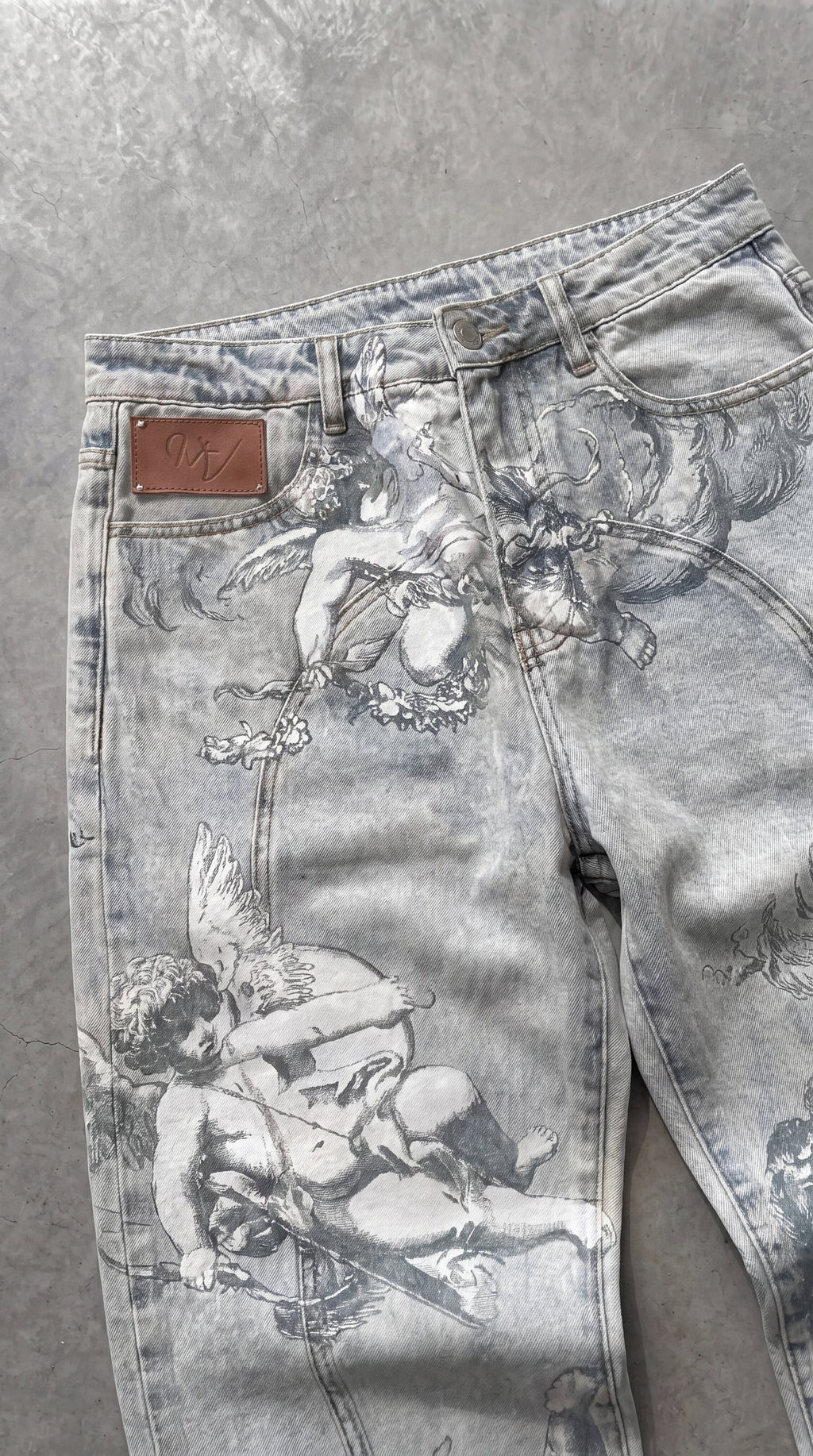 Pantalones Vaqueros Bajados Angel