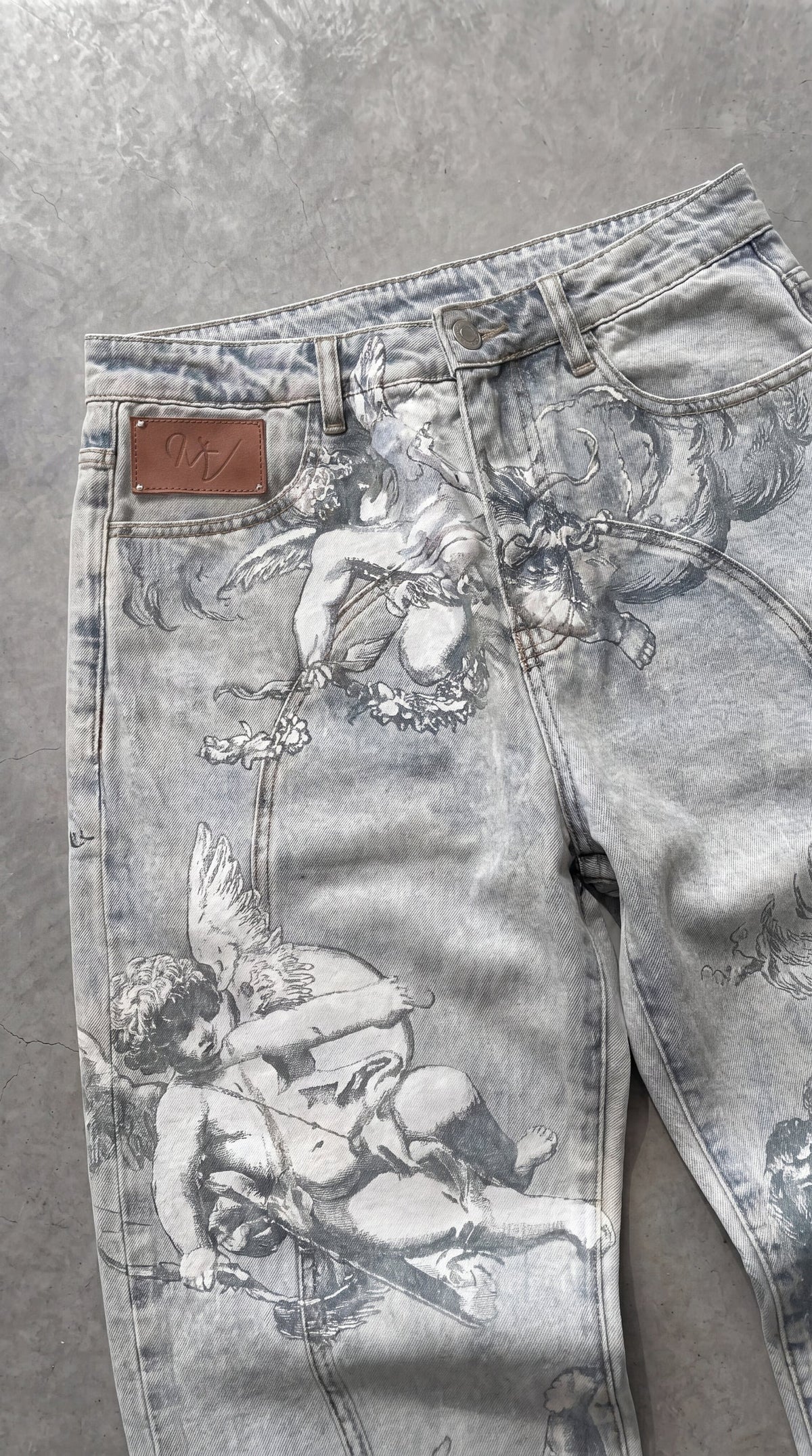 Pantalones Vaqueros Bajados Angel