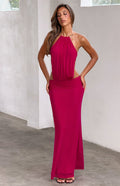 Vestido largo con cuello halter Evanna de Tiger Mist