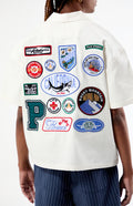 Camisa de campamento de retazos