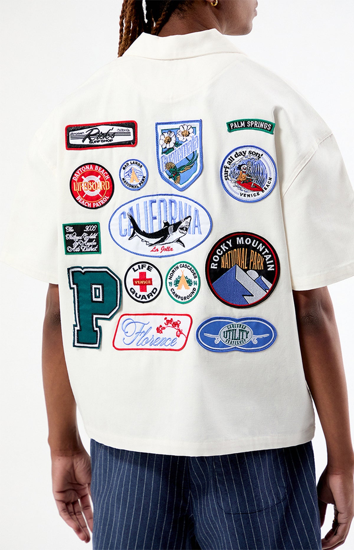 Camisa de campamento de retazos