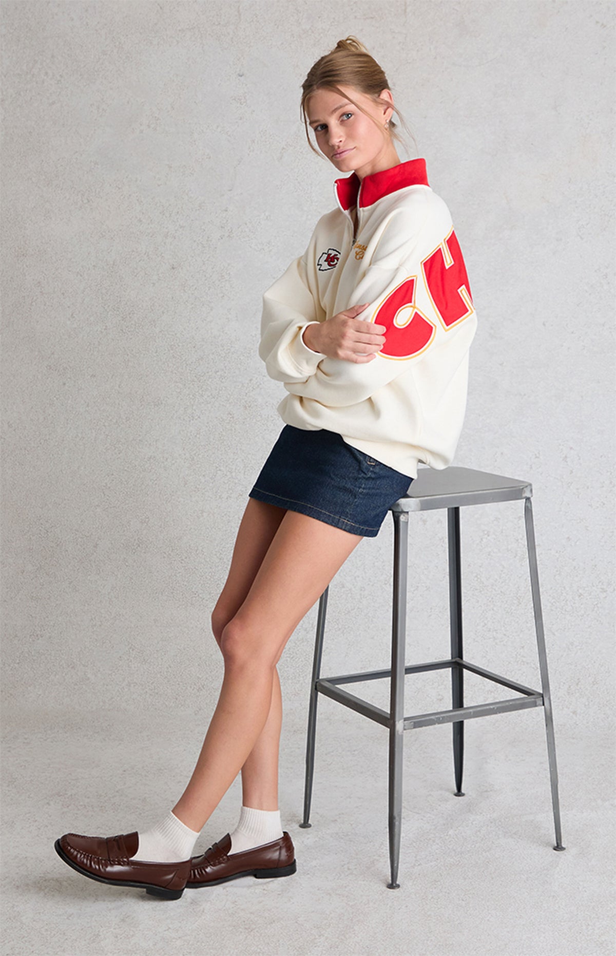 Sudadera polar con cremallera de un cuarto WILD COLLECTIVE x NFL Kansas City Chiefs