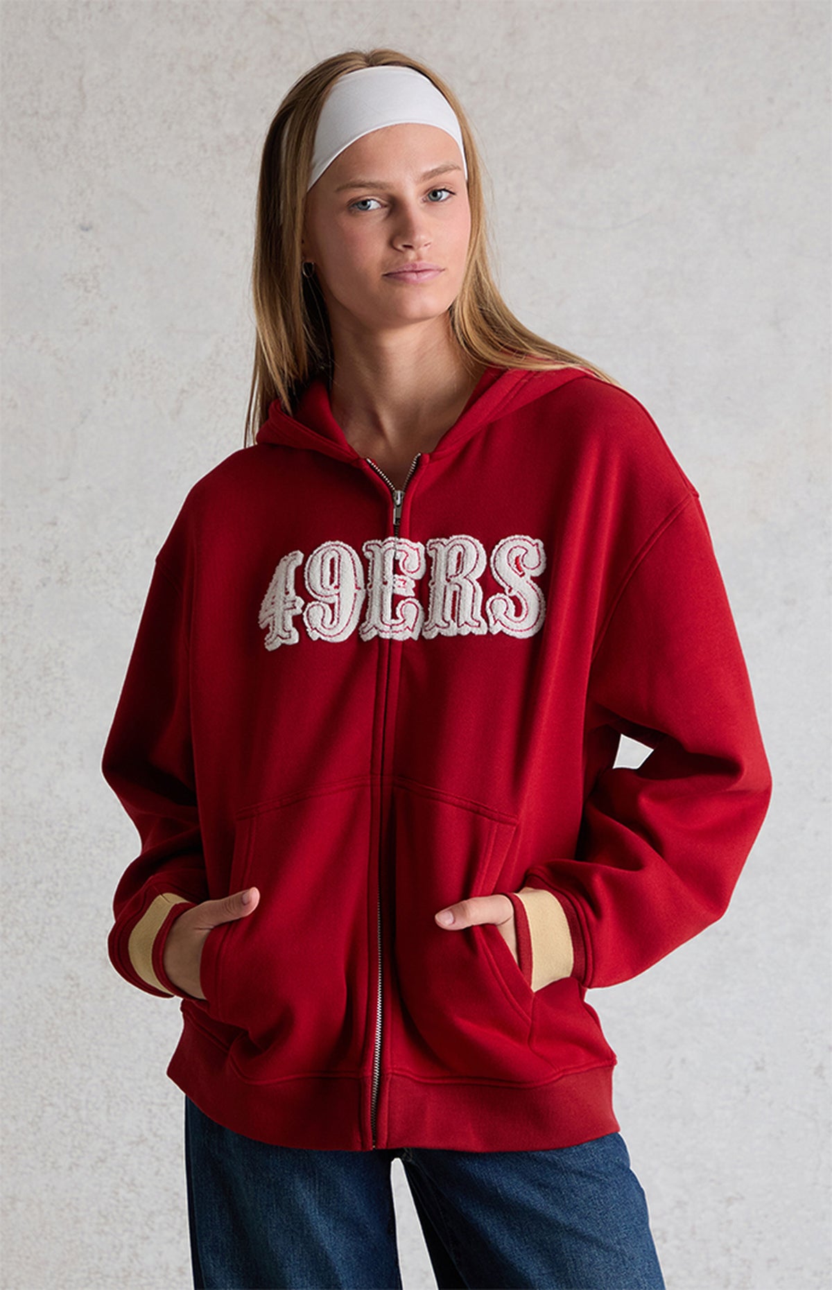 Sudadera con cremallera WILD COLLECTIVE x NFL SF 49ers