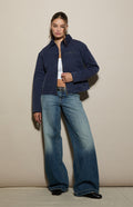 Chaqueta estilo granjero con cuello en contraste