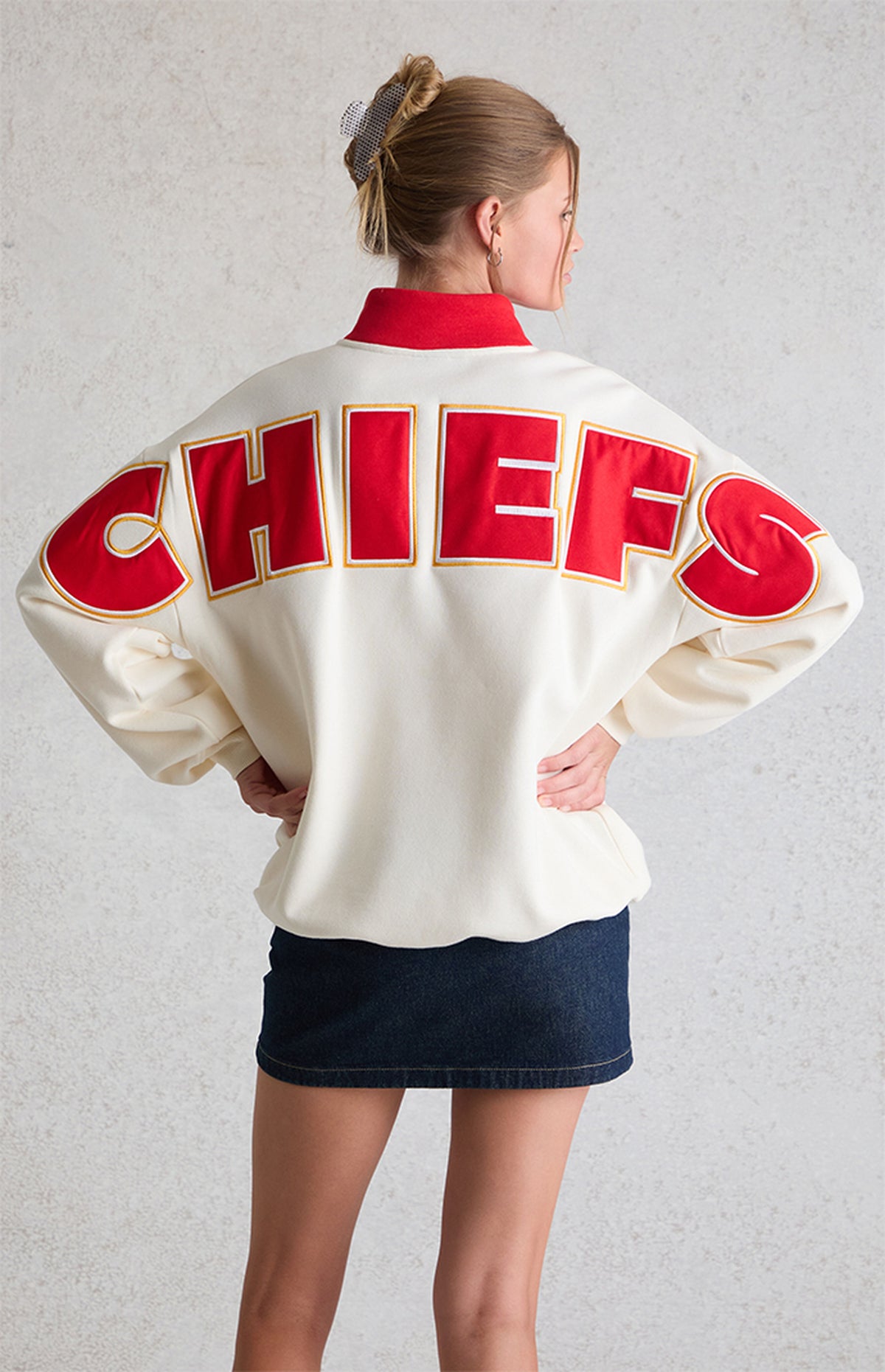 Sudadera polar con cremallera de un cuarto WILD COLLECTIVE x NFL Kansas City Chiefs