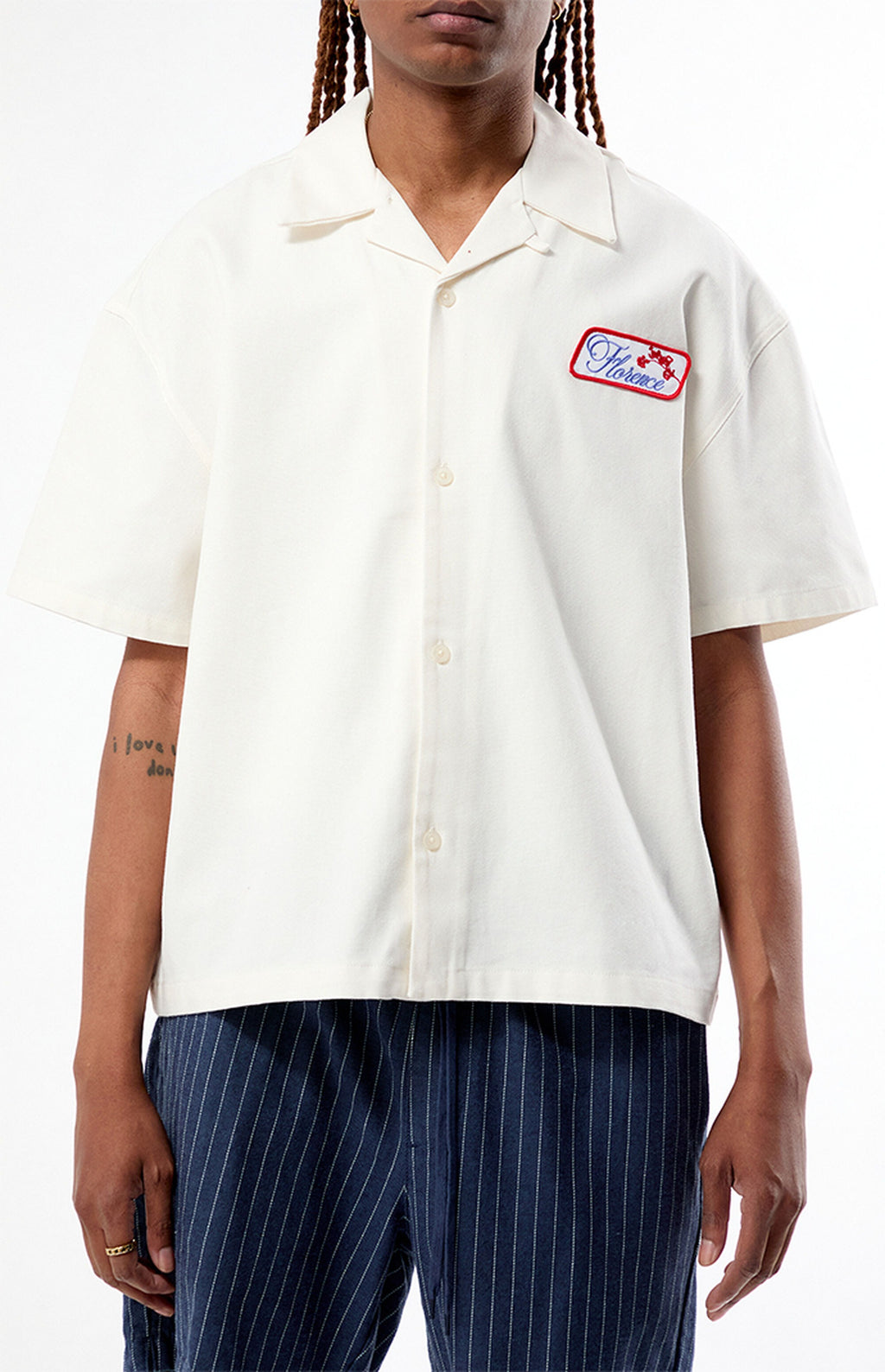 Camisa de campamento de retazos