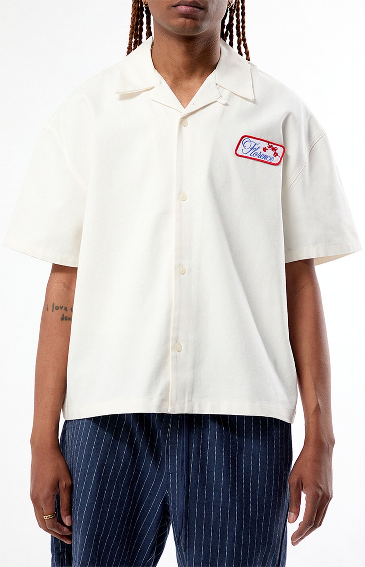 Camisa de campamento de retazos