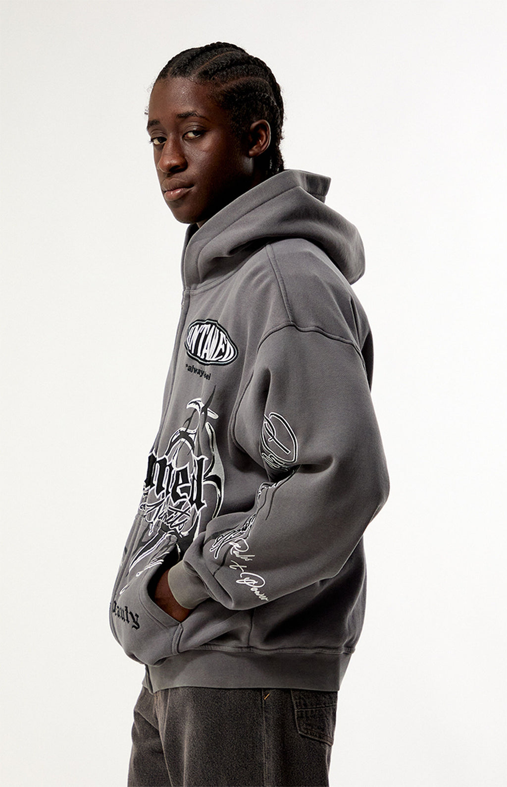 Rooter Sudadera con capucha y cremallera completa